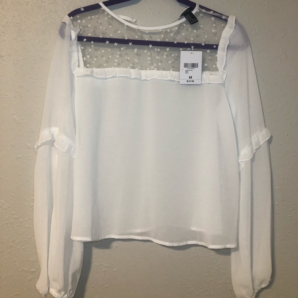 New long sleeve white blouse